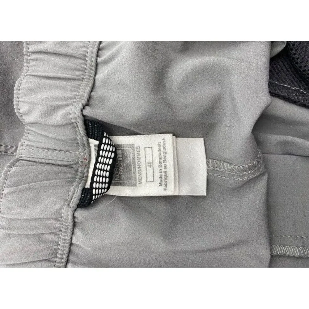 The North Face Shorts Mens 40‎ Gray Pockets Zip Belt Inseam 12